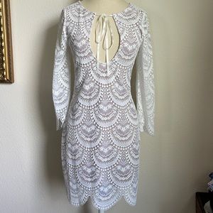 For Love & Lemons Rosalita lace keyhole dress